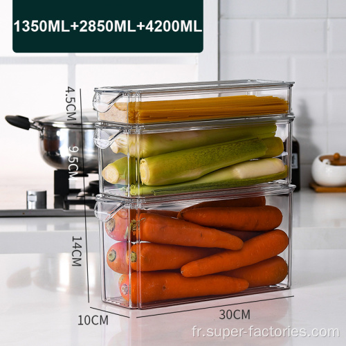 Conteneur de stockage alimentaire transparent pour la cuisine